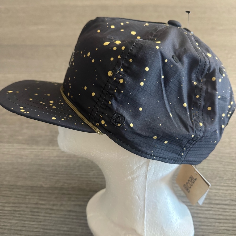 Coal The Pontoon 5 Panel Cap Black Splatter One Size Hat Lightweight NEW - Picture 3 of 10